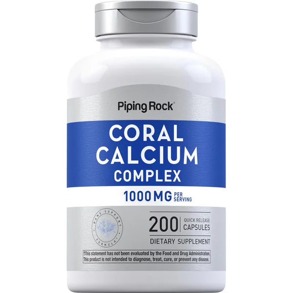 Calcio Coral 1000 Mg Complejo Óseo Suplemento Sin Gluten Y Sin Omg