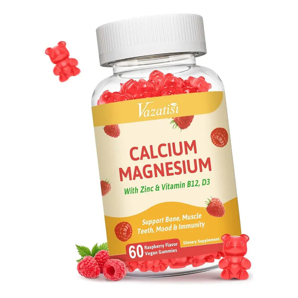 Gomitas De Calcio Magnesio Zinc Vitamina D3 Y B12 Para Salud Ósea E Inmunidad