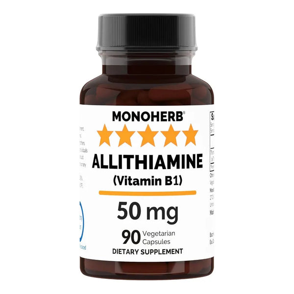 Allitiamina Vitamina B1 50 Mg 90 Cápsulas Vegetarianas Energía Y Bienestar