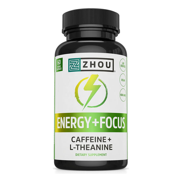L Theanine Cafeina Energy Enfoque Foco 60 Capsulas Suplemento Zhou