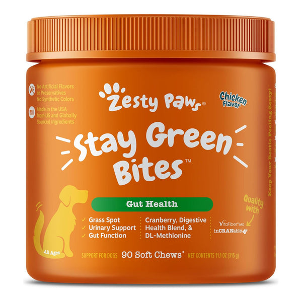 Zesty Paws - Suplemento para Perros: Salud de Vejiga, Tracto Urinario y Digestión (90 Masticables)