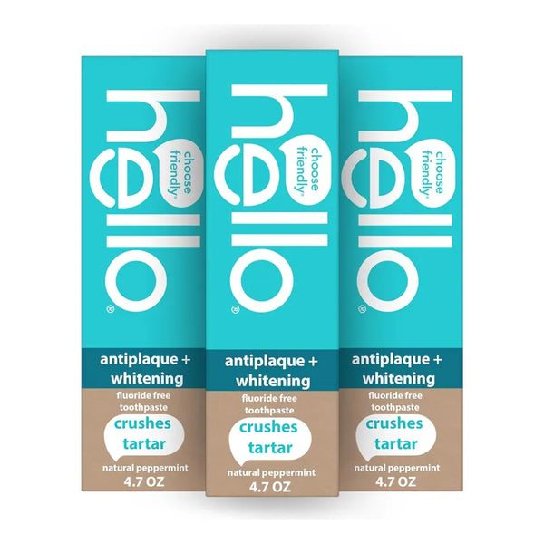 Crema De Dientes Antiplaca Y Blanqueamiento Sin Fluor 3 Und