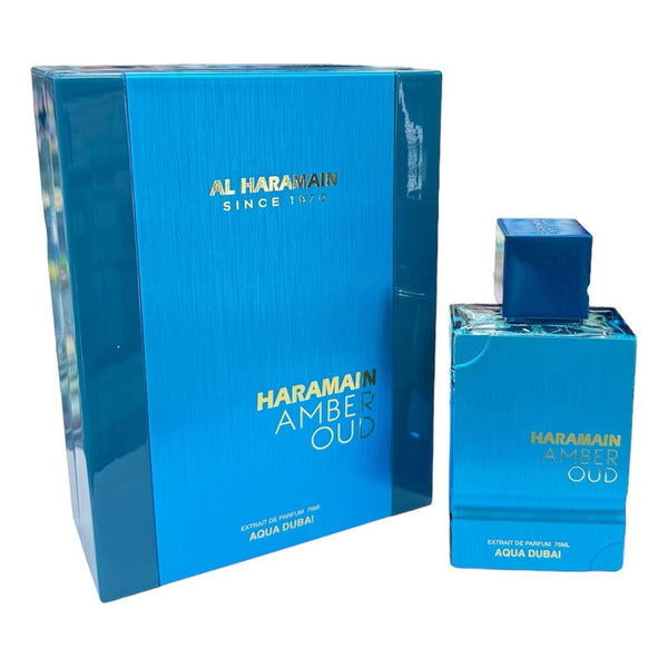 Perfume Al Haramain Amber Oud Aqua Dubai Fragancia Refrescante 75ml