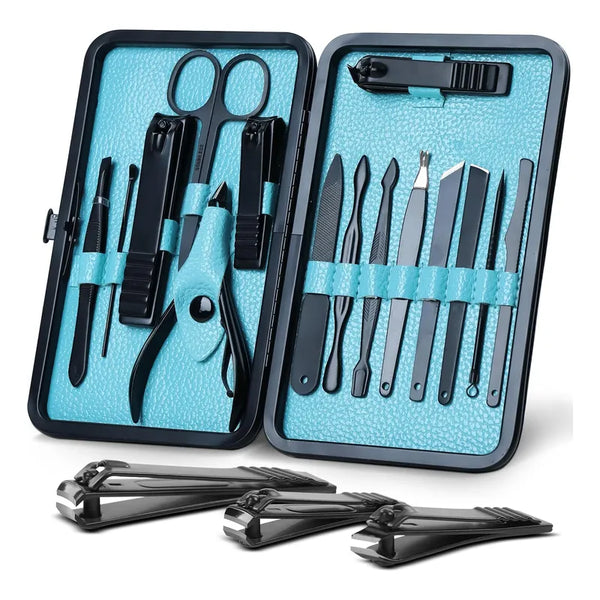 Kit De Manicura De 15 Piezas Acero Inoxidable Profesional Utopia