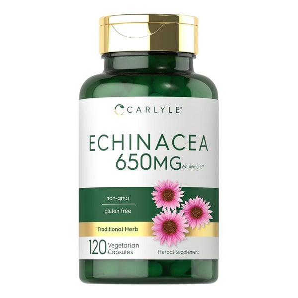 Cápsulas De Equinácea Carlyle 650 Mg 120 Unidades Suplemento Natural