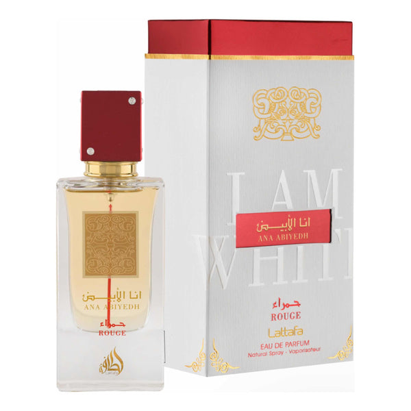 Lattafa Ana Abiyedh Rouge Perfume Unisex Amaderada Especiada