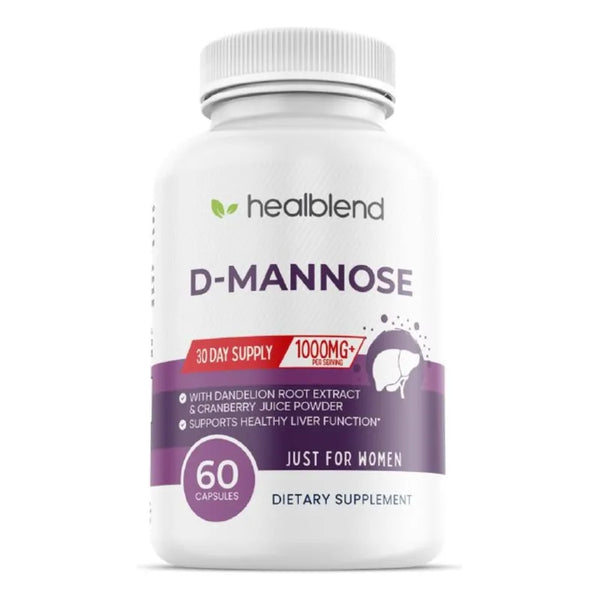 Capsulas D Manosa 1000 Mg Con Arandano Hibisco Y Diente De Leon