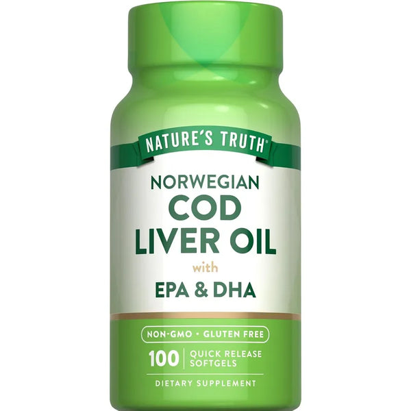 Aceite De Hígado De Bacalao Noruego Nature's Truth Cápsulas Blandas