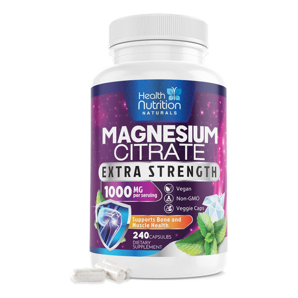 Citrato De Magnesio 1000mg Extra Fuerte Capsulas Efecto Rápido