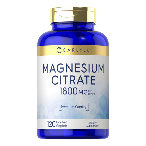 Cápsulas Citrato De Magnesio 1800 Mg 120 U Vegetariano Sin Gluten