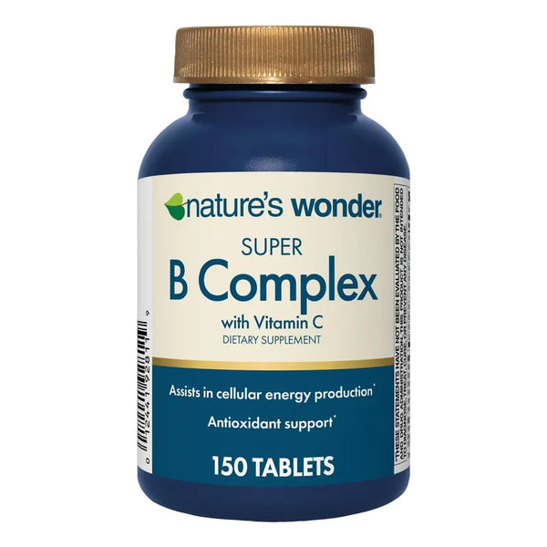 Capsulas Complejo Super B Nature Wonder Vitamina C B12 Para Energía Y Bienestar