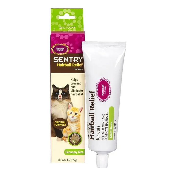Suplemento Sentry Para Gatos - Hairball Relief, Gel De Malta - Imagen 1