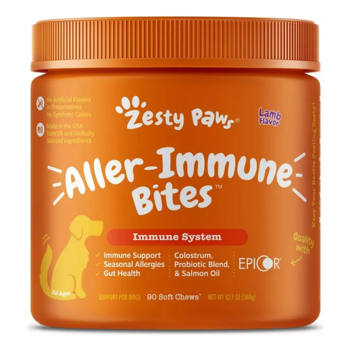 Zesty Paws Auxiliar Alergias Y Sistema Inmune Sabor Cordero - Imagen 1