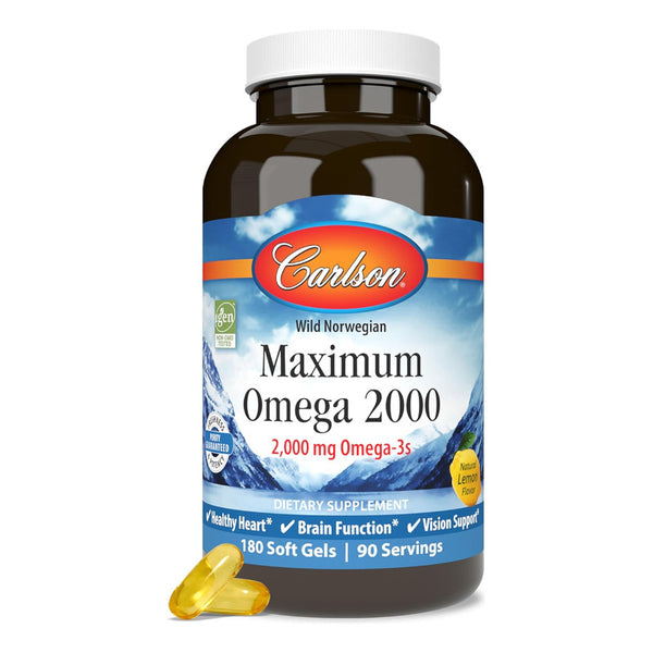 Carlson Maximum Omega 2000mg Suplemento De Aceite De Pescado Noruego