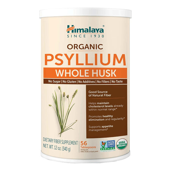 Cáscara De Psyllium Orgánica Himalaya 340g Fibra Natural Para Control De Peso