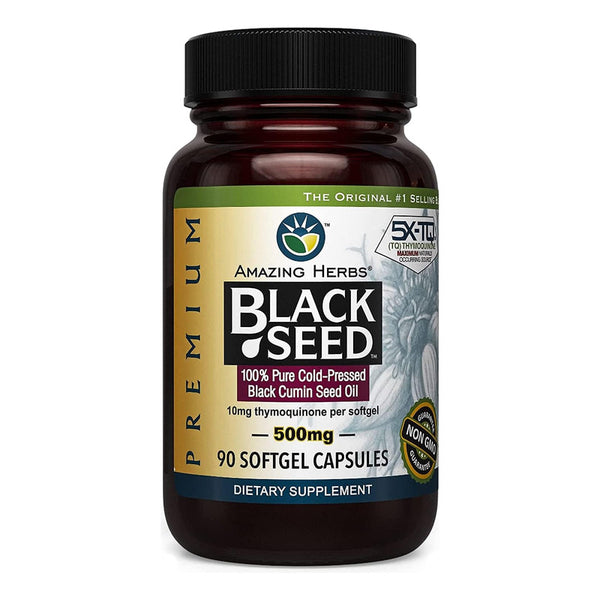 Amazing Herbs Cápsulas De Aceite De Semilla Negra Premium Mejora Salud