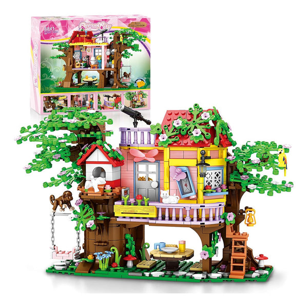 Juego de Construcción Casa de Flores 840 Bloques para Niños Regalo Creativo y Educativo