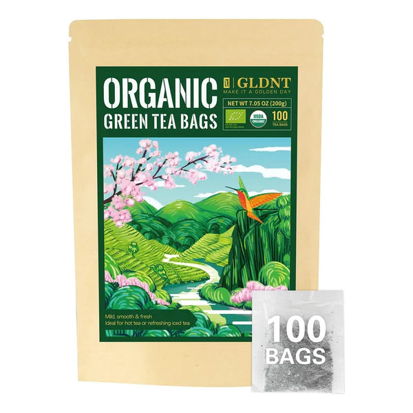 Bolsas De Té Verde Orgánico Puro Antioxidante 100 Unidades