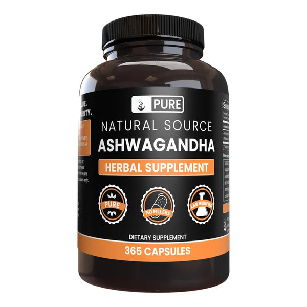 Capsulas Ashwagandha 365 Piezas Puro Sin Rellenos Salud Natural