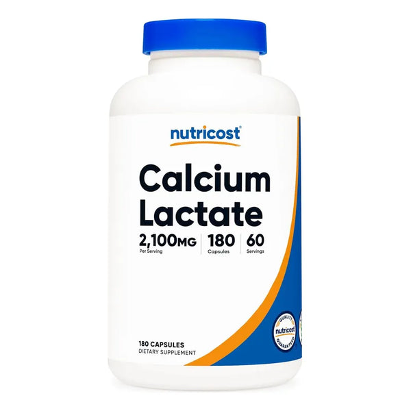 Calcio Lactato 2100 Mg Nutricost Vegano Sin Gluten 180 Capsulas
