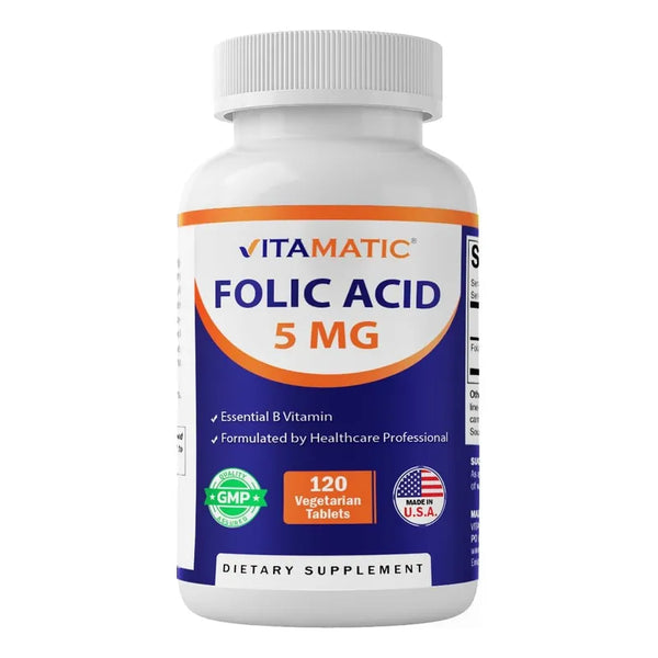 Acido Folico 5 Mg 120 Comprimidos Vitamina B9 Folato Salud