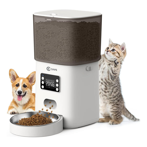Comedero Automático Ciays para Gatos: Con Alarma y Grabación de Voz Personalizada