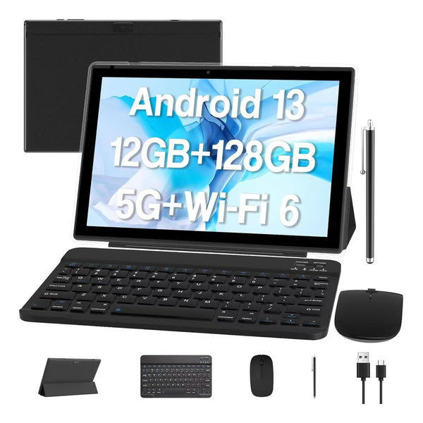 Tablet 10 Pulgadas Android 13 Con Teclado Y Mouse Con Alta Capacidad
