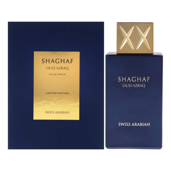 Perfume Swiss Arabian Shaghaf Oud Azraq Edp 75 Ml Unisex Frescura De Alta Calidad