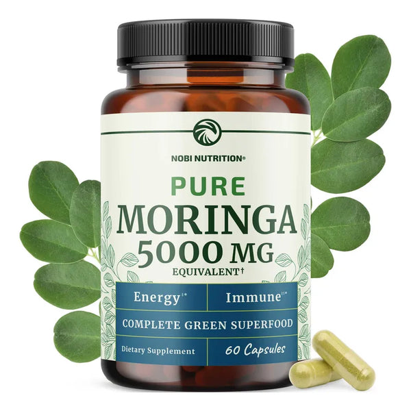 Cápsulas Moringa 5000 Mg Superalimento Potente Apoyo Antioxidante Y Energía Pura