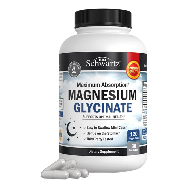Glicinato De Magnesio 500mg Maxima Absorcion Natural 120 Capsulas
