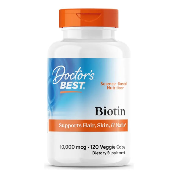 Biotina 120 Cápsulas Doctor's Best Para Cabello Piel Y Uñas Saludables