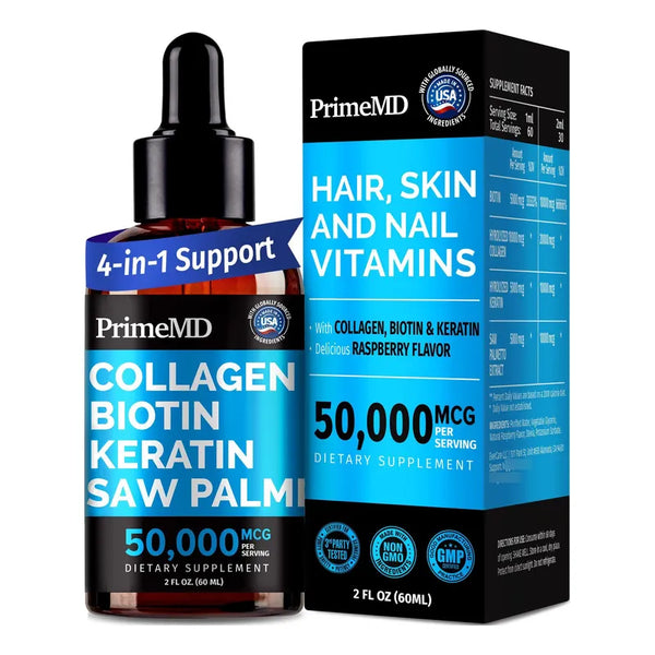 Biotina Liquida 4 En 1 Para Cabello Piel Y Uñas Crecimiento Y Rejuvenecimiento