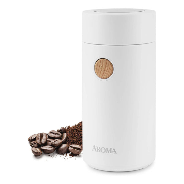 Molinillo De Café Y Hierbas Aroma Housewares 40G Blanco Potente Y Versátil