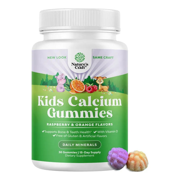 Gomitas Nutritivas Para Niños Con Calcio Y Vitamina D Natures Craft Salud Ósea