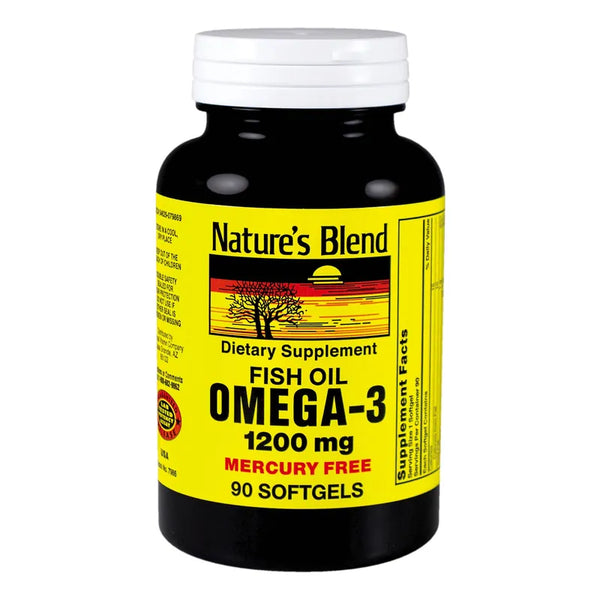 Aceite De Pescado Omega 3 Natures Blend 1200 Mg 90 Cápsulas Mejor Selección