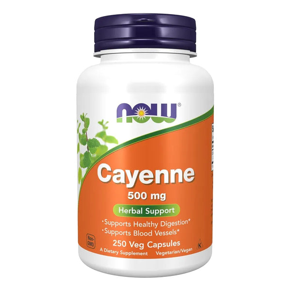 Cayena Apoyo Digestivo 500 Mg 250 Cápsulas Vegano Saludable
