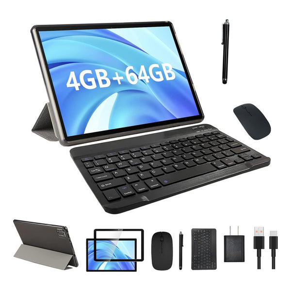 Tablet 10 Pulgadas 4 Gb Ram Con Teclado Mouse Y Funda Gran Autonomia