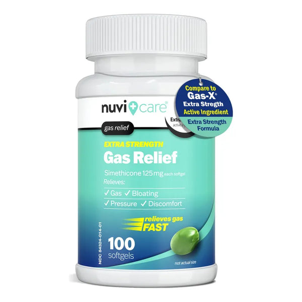 Alivio Rápido De Gas Extra Fuerte 125 Mg Cápsulas Blandas