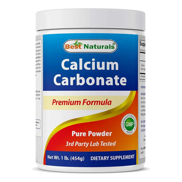Carbonato De Calcio En Polvo Grado Alimenticio 454g Calidad Pura Libre OGM