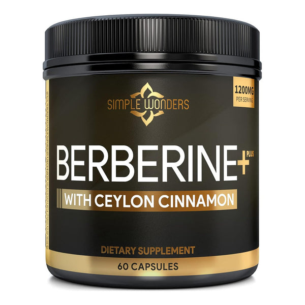 Berberina 1200mg Hcl Plus Canela De Ceilán 60 Caps Suplemento Metabólico