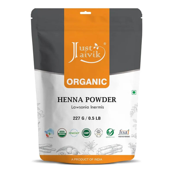 Polvo De Henna Organico Usda Para Cabello Just Jaivik 227 G