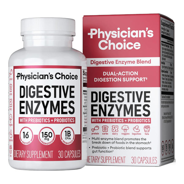 Enzimas Digestivas Physician'S Choice Prebióticos Orgánicos Salud Intestinal