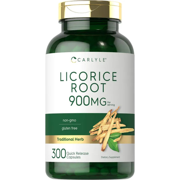 Capsulas De Raiz De Regaliz 900 Mg 300 Unidades Suplemento Natural