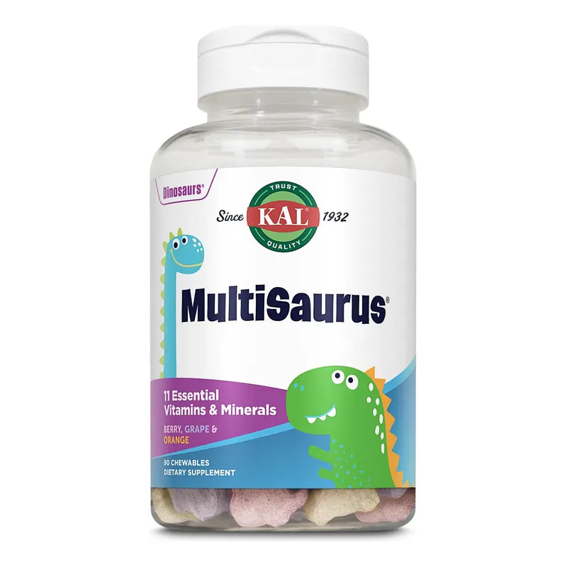 Multivitaminas Masticables Infantiles MultiSaurus 90 Porciones Saludab ...