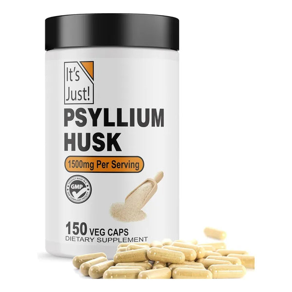 Cápsulas De Cáscara De Psyllium Fibra Dietética 1500 Mg Suplemento Vegetal