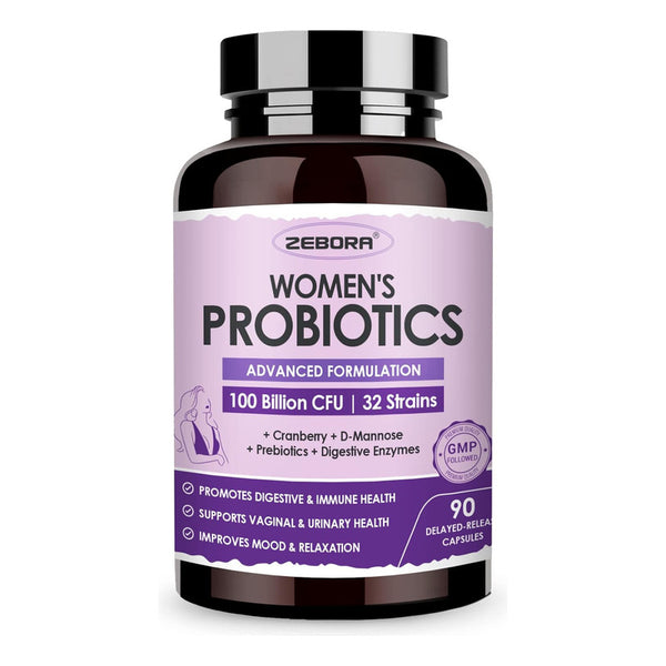 Probióticos ZEBORA 100 Billones Cfu Mujeres 90 Capsules