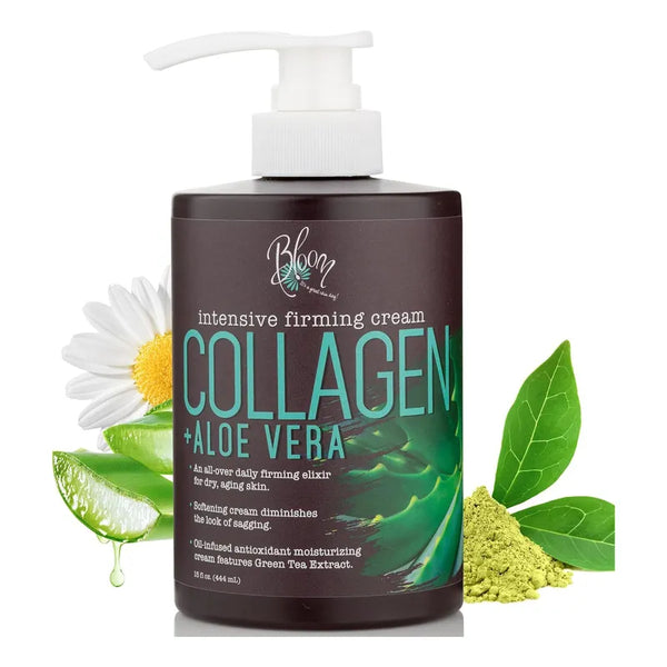 Crema Reafirmante Colageno Aloe Vera Te Verde Para Rostro Y Cuerpo