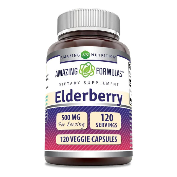 Cápsulas Vegetales De Saúco 500 Mg Producto Natural Saludable