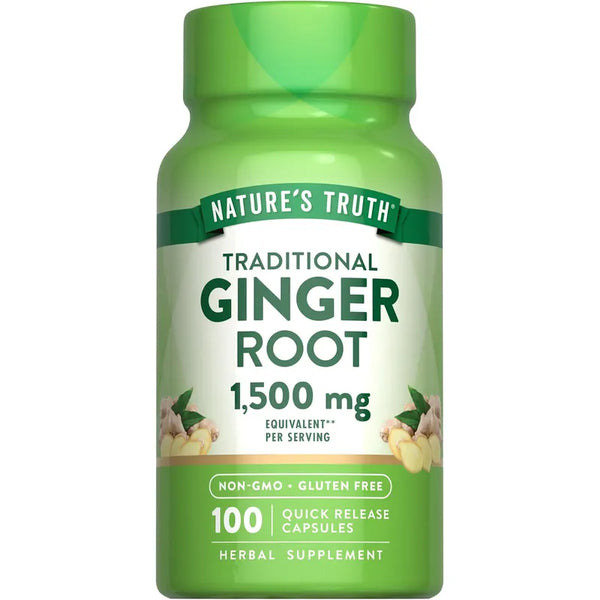 Capsulas De Raiz De Jengibre 1500 Mg 100 Unidades Para Bienestar