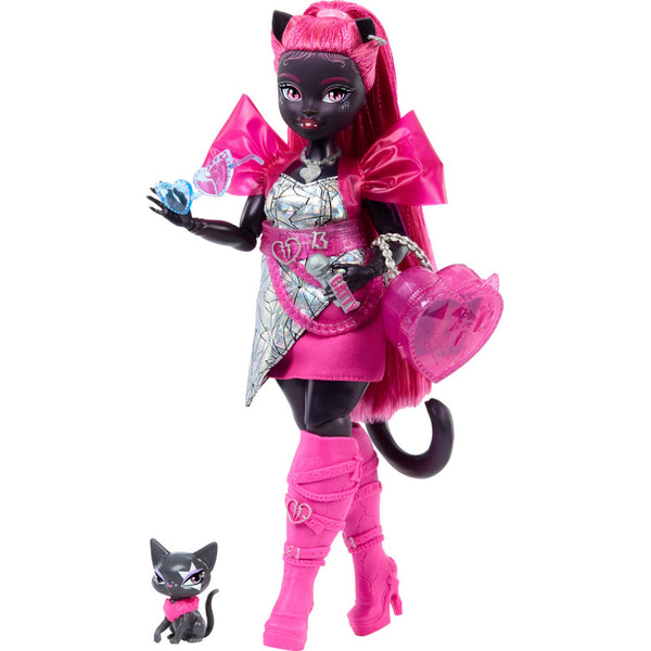 Muñeca Monster High Catty Noir Werecat con Amuleto de Gato y Accesorios Únicos